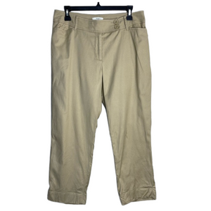 Loft Julie Cropped Khaki Pants Size 8